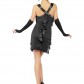 robe charleston déguisement, déguisement charleston, déguisement années 30, robe années 20, costume cabaret, déguisement cabaret femme, déguisement robe charleston Déguisement Charleston, Flapper Foxy, Noir