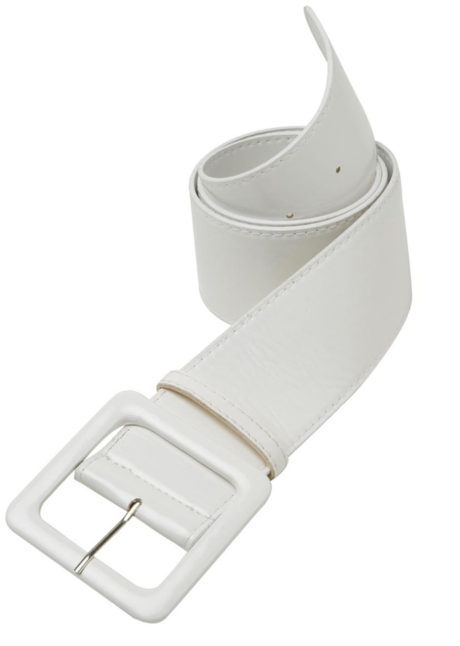 ceinture vinyle blanche, ceinture disco, Ceinture Brillante, Blanche