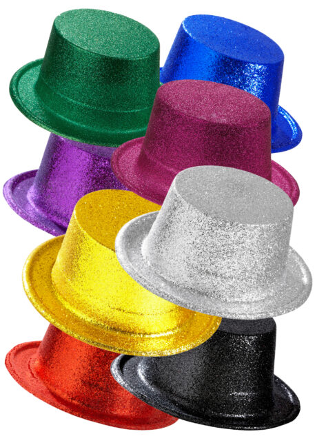 chapeau paillettes, haut de forme paillettes, chapeau réveillon, Chapeau Paillettes, Haut de Forme, Coloris au Choix