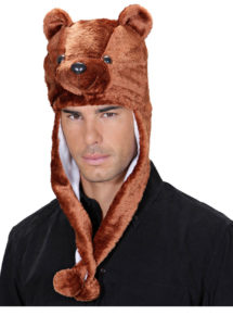 chapeau d'ours brun, chapeaux d'animaux, chapeaux humoristiques, accessoires déguisement d'ours, oreilles d'ours