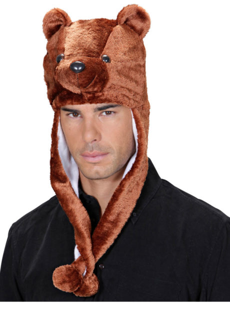 chapeau d'ours brun, chapeaux d'animaux, chapeaux humoristiques, accessoires déguisement d'ours, oreilles d'ours, Chapeau d’Ours Brun
