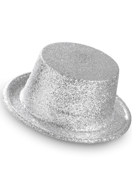 , Chapeau Paillettes, Haut de Forme, Argent