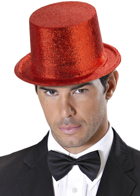 chapeaux paillettes, chapeaux hauts de forme paillettes, chapeaux hauts de forme, chapeau haut de forme, chapeaux paris, chapeaux hauts de forme, Chapeau Paillettes, Haut de Forme, Rouge