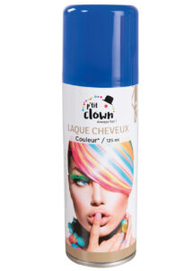 bombe cheveux, coloration bleue cheveux, spray bleu coloration