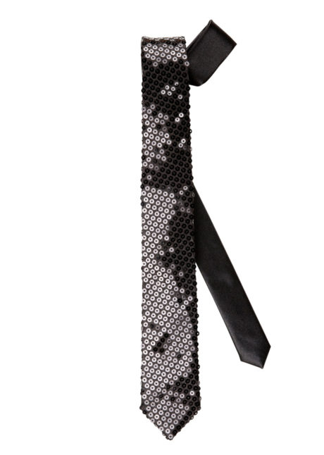 cravate sequins noirs, cravate à paillettes, cravate déguisement, accessoire déguisement, accessoire disco, cravate disco, cravate paillettes noire, Cravate Fine Paillettes Sequins, Noire