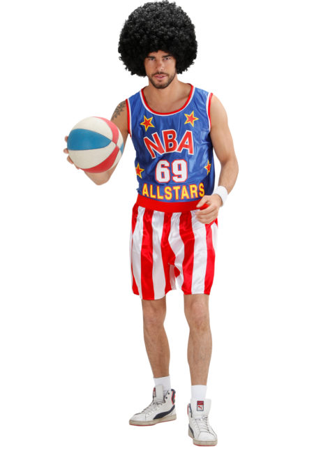 déguisement de basketteur américain, déguisement sportif adulte, costume de basket américain, costume NBA homme, déguisement NBA homme, Déguisement Basketteur Américain