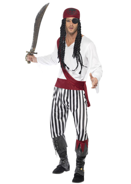 déguisement de pirate homme, déguisement pirate adulte, déguisement pirate, costume pirate homme, Déguisement de Pirate, Black and White