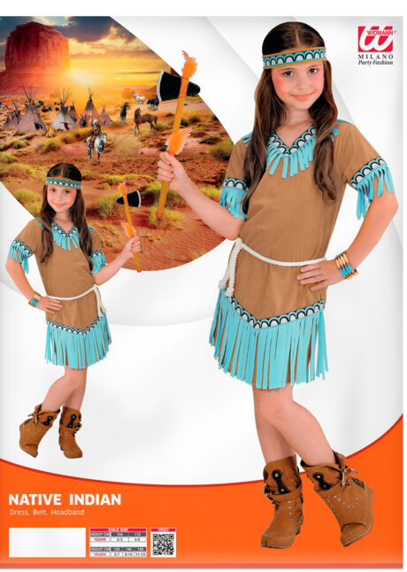 déguisement indienne enfant, déguisement indienne fille, déguisements filles, costume indienne fille, Déguisement d’Indienne Turquoise, Fille