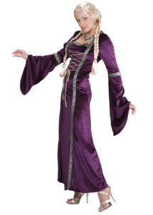 déguisement princesse médiévale, déguisement médiéval femme, robe médiévale, Déguisement de Princesse Médiévale, Velours Purple