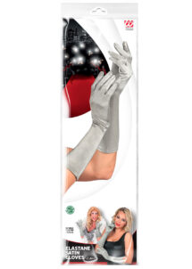 gants argent, gants satin argent, gants argent pour femme