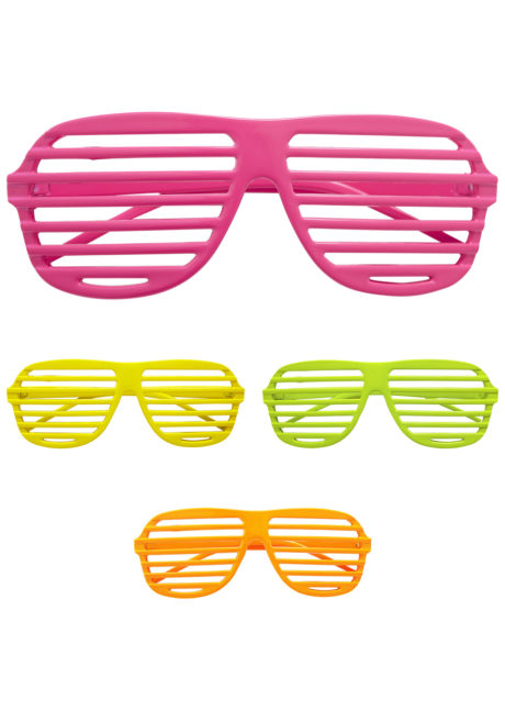 lunettes fluos, lunettes stores, lunettes années 80, Lunettes Couleurs Fluos, Stores