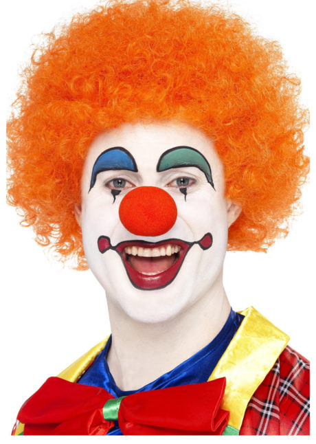 perruque de clown rouge, perruque de clown, perruque afro orange, Perruque de Clown Circus, Orange