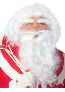 perruque et barbe pere noel, perruque de pere noel, barbe de pere noel