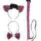 kit de léopard déguisement, accessoire déguisement de léopard, accessoire léopard déguisement, oreilles de léopard déguisement, queue de léopard déguisement Kit de Léopard, Rose