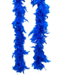 boa bleu, boa plumes bleues, accessoire années 20, accessoire années 30, accessoire charleston, Boa en Plumes Bleu Roi