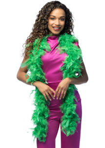 boa en plumes vertes, écharpe plumes, boa vert, Boa en Plumes Vertes