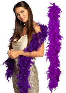 boa violet, boa plumes violettes, accessoire années 20, accessoire années 30, Boa en Plumes Violettes