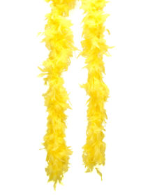 boa jaune, boa plumes jaunes, accessoire années 20, accessoire années 30, accessoire charleston, Boa en Plumes Jaunes