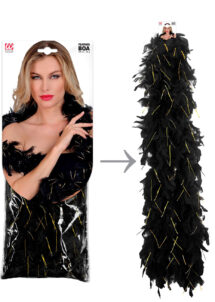 boa plumes noires, écharpe de plumes, boa cabaret, gatsby