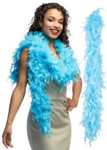 boa bleu, boa plumes bleues, accessoire années 20, accessoire années 30, accessoire charleston, Boa en Plumes Bleues, Turquoise