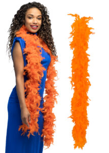 boa orange, boa plumes oranges, accessoires années 20, accessoires années 30, accessoires charleston, Boa en Plumes Oranges