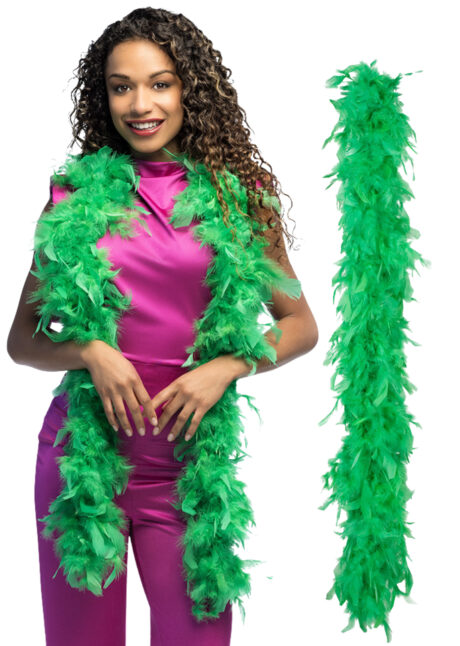 boa en plumes vertes, écharpe plumes, boa vert, Boa en Plumes Vertes
