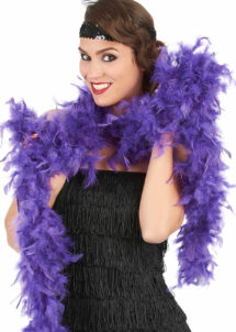 boa violet, boa plumes violettes, accessoire années 20, accessoire années 30