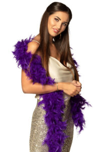 boa violet, boa plumes violettes, accessoire années 20, accessoire années 30