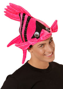 chapeau poisson, déguisement poisson, chapeau humour, chapeau thème mer, Chapeau Poisson, Rose