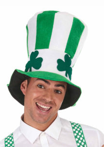 chapeau saint patrick, chapeaux haut de forme, accessoires déguisement saint patrick, chapeaux irlandais