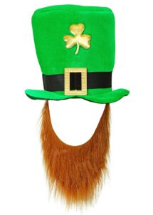 chapeau saint patrick, chapeau barbe rousse, chapeau vert saint patrick