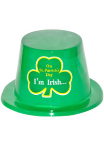chapeau saint patrick, chapeaux haut de forme, accessoires déguisement saint patrick, chapeaux irlandais, Chapeau Saint Patrick, Plastique Irish