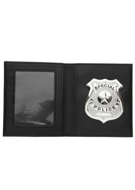 insigne de police, badge de police, insigne FBI, fausse plaque de police, accessoire déguisement de policier, faux badge de police américaine, insigne de police, pochette de police, Badge de Police sur Etui, avec Pochette Photo