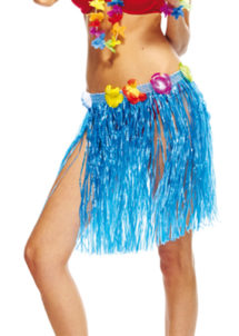 jupe hawaïenne, jupe hawaï, jupe déguisement hawai, Jupe Hawaïenne, Raphia Bleu