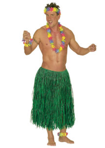 jupe hawaï, jupe hawaïenne, Jupe Hawaïenne 78 cm, Raphia Vert