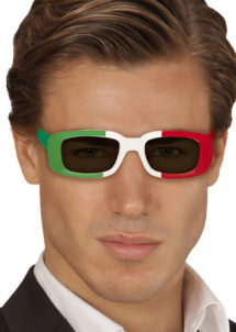 lunettes Italie, lunettes drapeau italien, lunettes supporter Italie, accessoires italiens