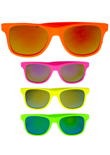 lunettes fluos, lunettes couleurs fluos, lunettes années 80, Lunettes Couleurs Fluos, Miroirs