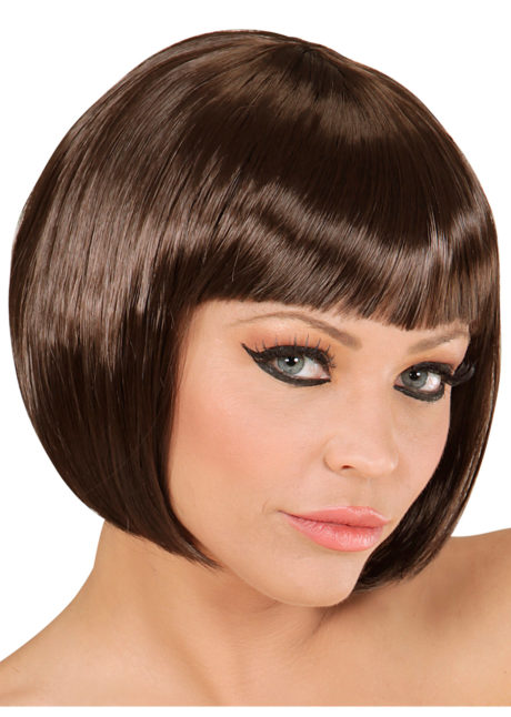 Perruque carré mi-long blanche femme