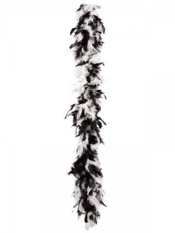 boa, boa de déguisement, boa années 30, boas charleston, boa années 20, boa années folles, boa noir et blanc Boa en Plumes, Bicolore, Noir et Blanc