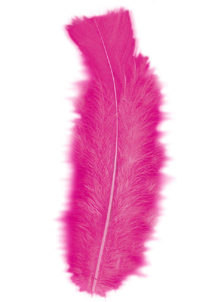 plumes de décoration, plumes pour masques, plumes de déguisements, plumes, sachet de plumes, plumes d'oiseau, plumes roses, Plumes Rose Fuchsia, Sachet de 50 Plumes