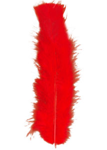 plumes de décoration, plumes pour masques, plumes de déguisements, plumes, sachet de plumes, plumes d'oiseau, plumes rouges