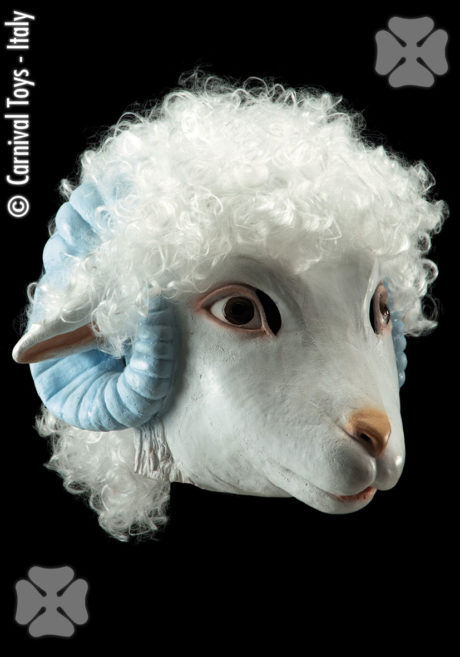 masque de mouton, masque de déguisement, masque animaux, accessoire déguisement animaux, masque d'animal déguisement, masques d'animaux déguisement, se déguiser en animal, Masque de Mouton, Latex