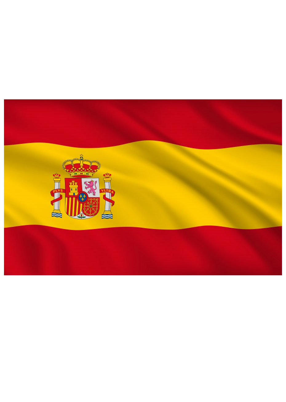 Drapeau de l'Espagne avec un taureau 150 x 90 centimètres