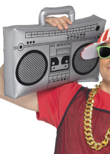 radio glonflable, faux ghetto blaser gonflable, accessoire déguisement années 90, Ghetto Blaster Gonflable, Années 80