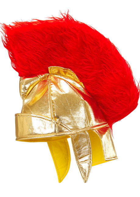 casque romain, caques de romains, accessoire déguisement romain, casque plumes, casques gladiateurs romains, Casque Romain, Or