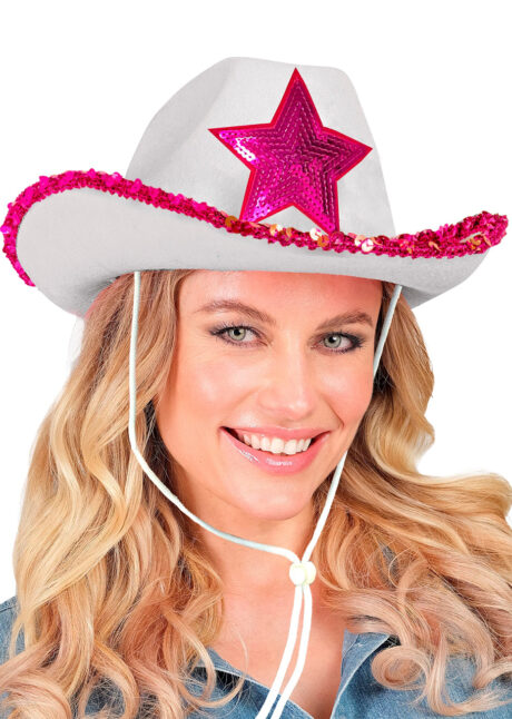 chapeau cowboy, chapeau cowboy femme paillettes, chapeau cowboy paillettes roses, Chapeau de Cowboy, Etoile Paillettes