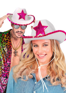 chapeau cowboy, chapeau cowboy femme paillettes, chapeau cowboy paillettes roses