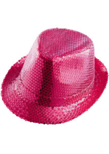 chapeau paillettes, chapeau Borsalino paillettes, chapeau rose fucshia, Chapeau Borsalino Paillettes Sequins, Rose Fuchsia