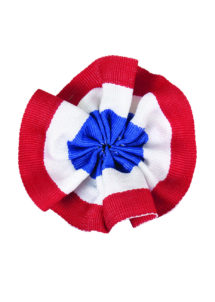 cocarde france, décorations france, accessoires france, accessoire coupe du monde, supporter france, bleu blanc rouge, décoration de maire, Cocarde France en Tissu, avec Epingle