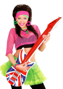guitare électrique gonflable, fausse guitare électrique, guitare drapeau anglais, union jack